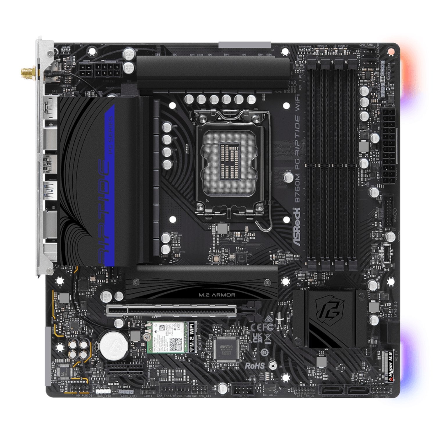 ASRock B760M PG Riptide Wi-Fi Intel LGA1700 Micro-ATX Motherboard-1