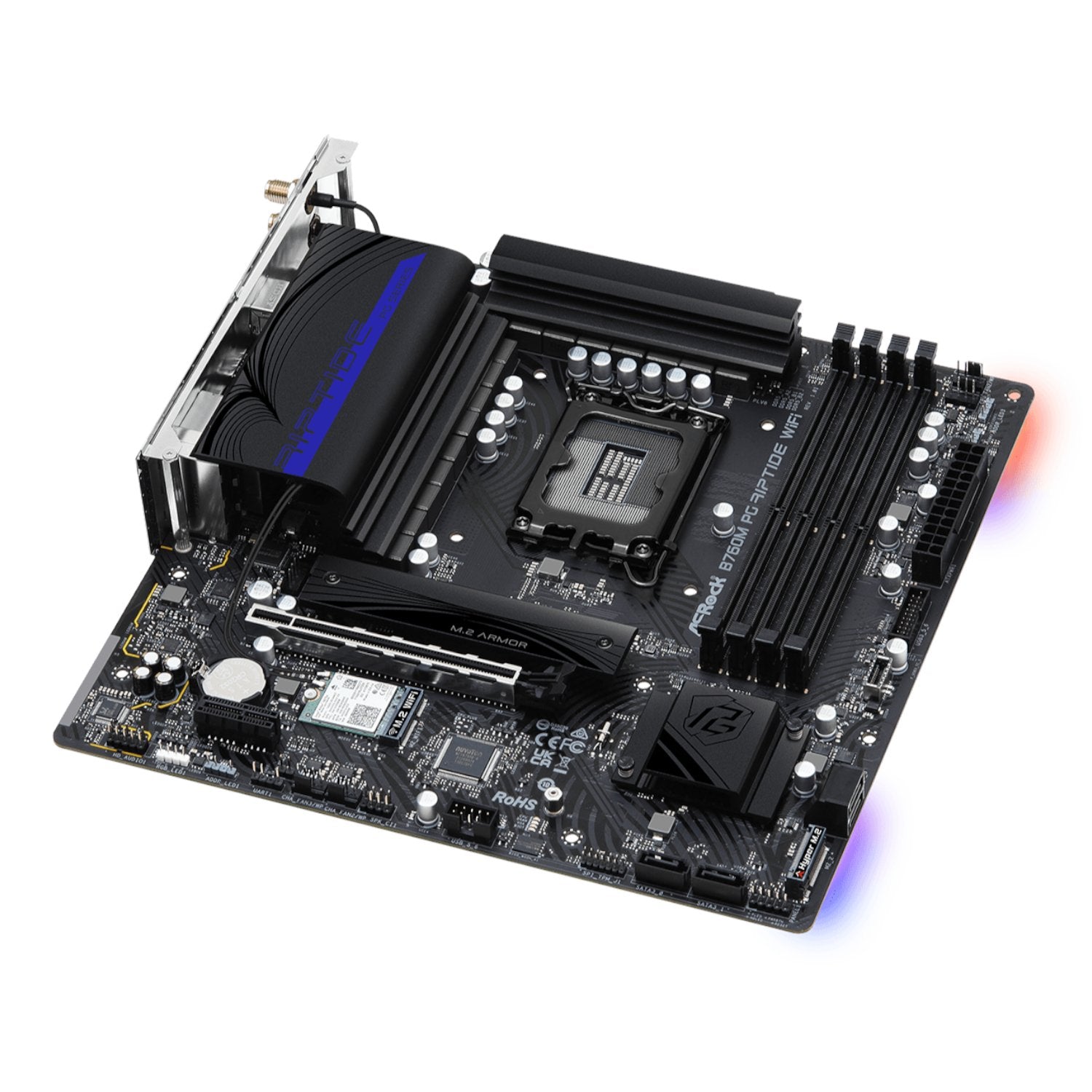 ASRock B760M PG Riptide Wi-Fi Intel LGA1700 Micro-ATX Motherboard-2