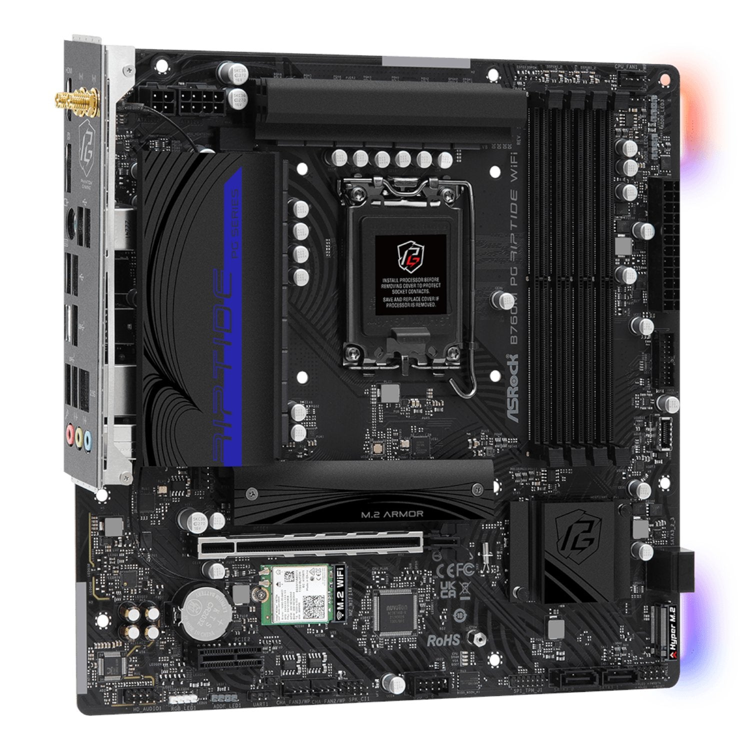 ASRock B760M PG Riptide Wi-Fi Intel LGA1700 Micro-ATX Motherboard-3