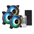 PCBuilder Tempest Chill Fan Kit 3x120MM Dual Glow ARGB Fan + Controller + RF Remote-0