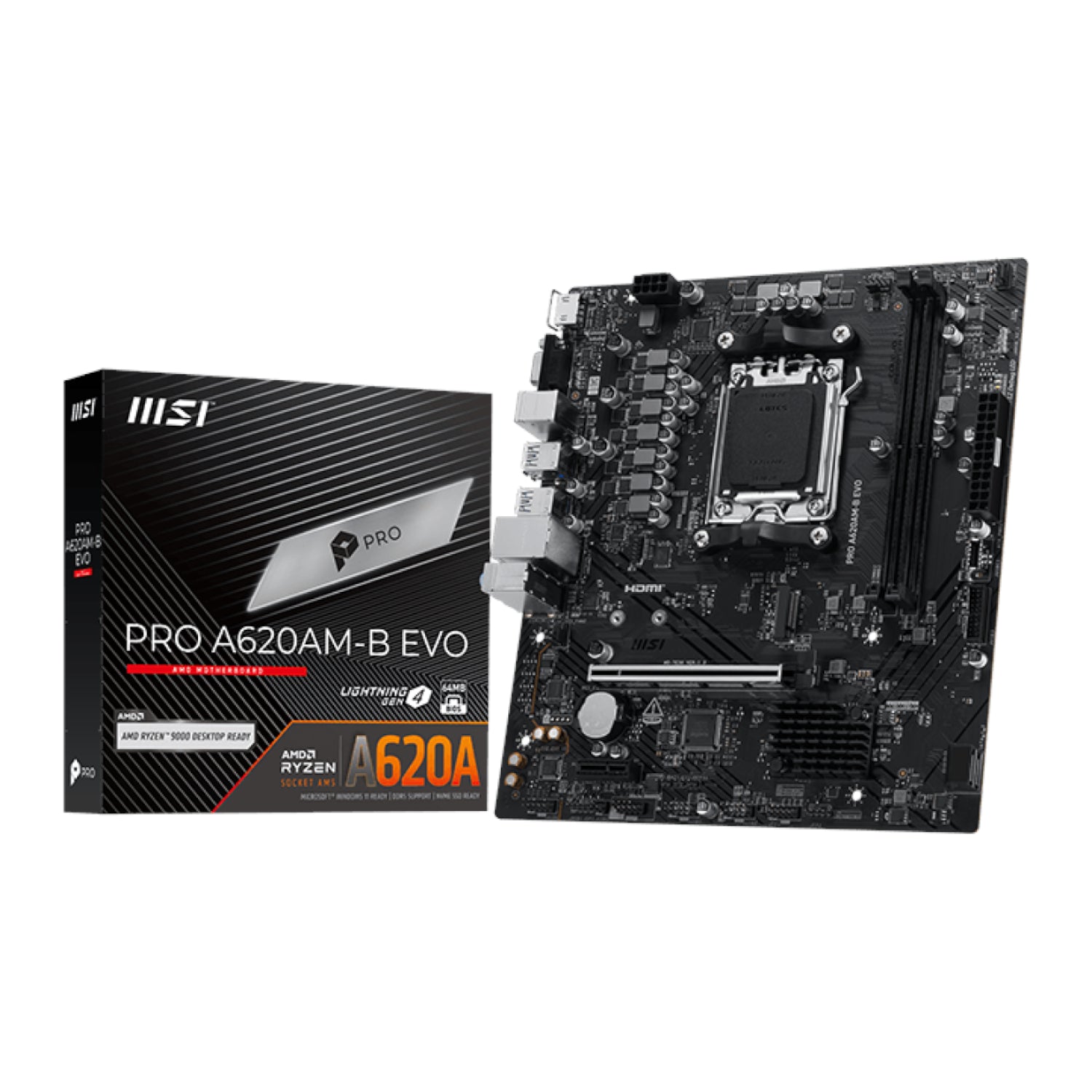 https://www.syntech.co.za/wp-content/uploads/2025/11/PROA620AM-B-EVO_MSI-PRO-A620AM-B-EVO-AM5-M-ATX-Motherboard_wr_01.jpg | https://www.syntech.co.za/wp-content/uploads/2025/11/PROA620AM-B-EVO_MSI-PRO-A620AM-B-EVO-AM5-M-ATX-Motherboard_wr_02.jpg | https://www.syntech.co.za/wp-content/uploads/2025/11/PROA620AM-B-EVO_MSI-PRO-A620AM-B-EVO-AM5-M-ATX-Motherboard_wr_03.jpg | https://www.syntech.co.za/wp-content/uploads/2025/11/PROA620AM-B-EVO_MSI-PRO-A620AM-B-EVO-AM5-M-ATX-Motherboard_wr_04.jpg | https://www.synt