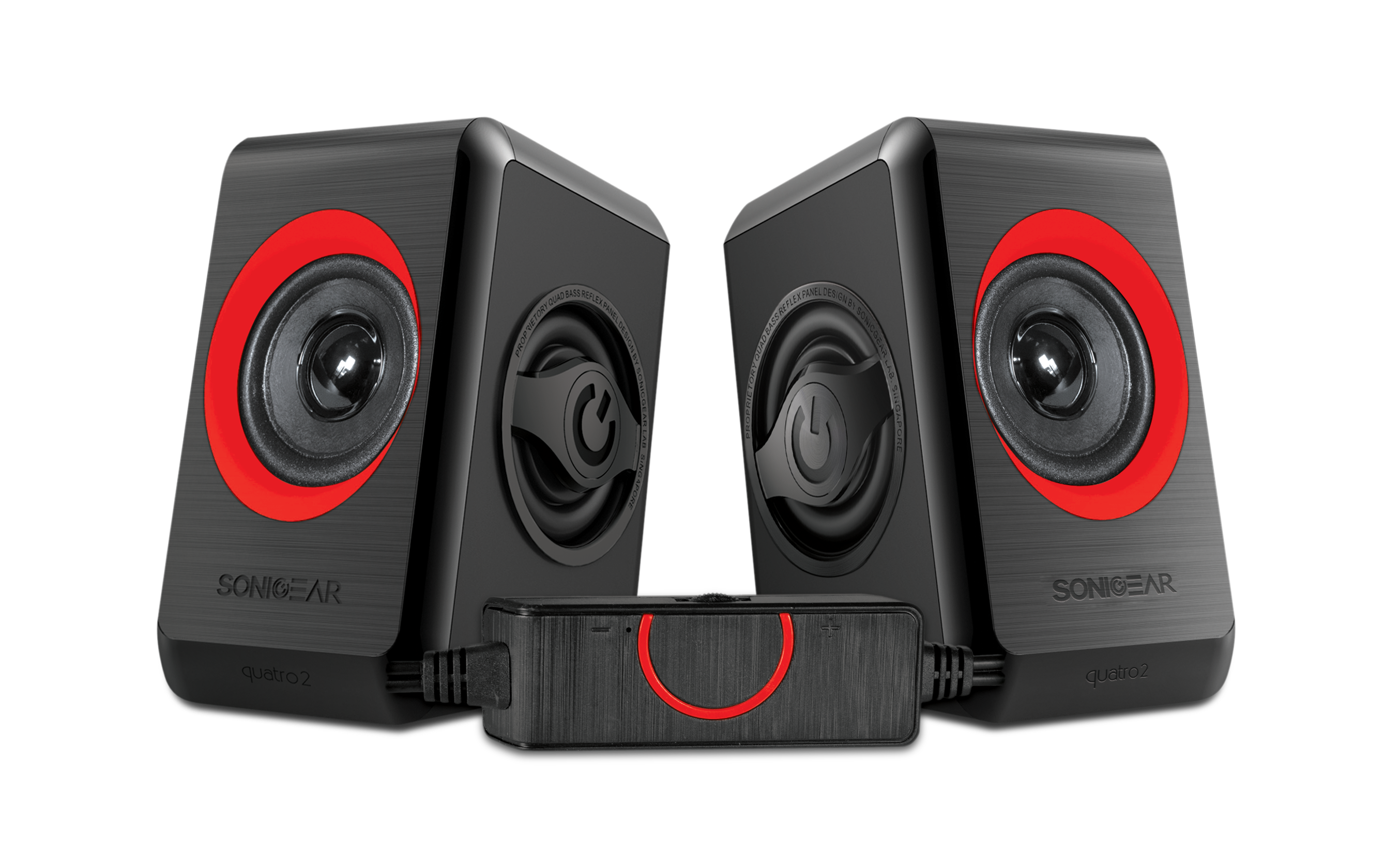 SonicGear Quatro 2 2.0 Speaker System - Red