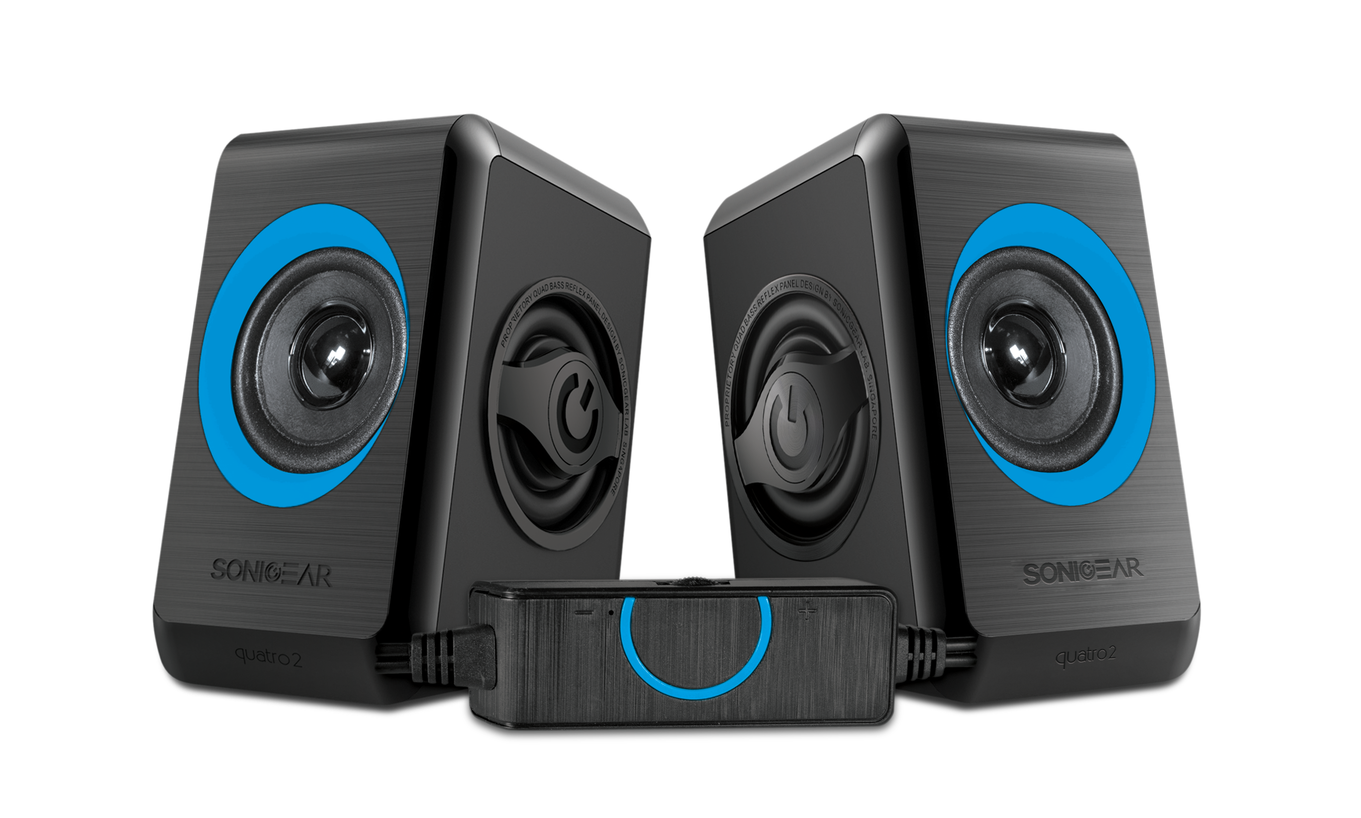 SonicGear Quatro 2 2.0 Speaker System - Turquila