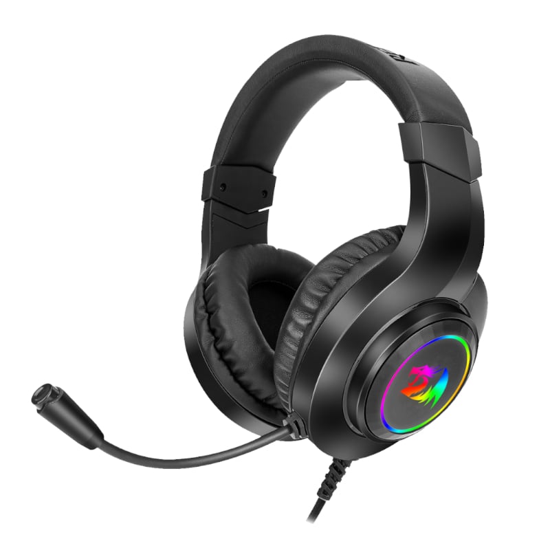 REDRAGON Over-Ear HYLAS Aux (Mic and Headset)|USB (Power Only)
RGB Gaming Headset - Black-0