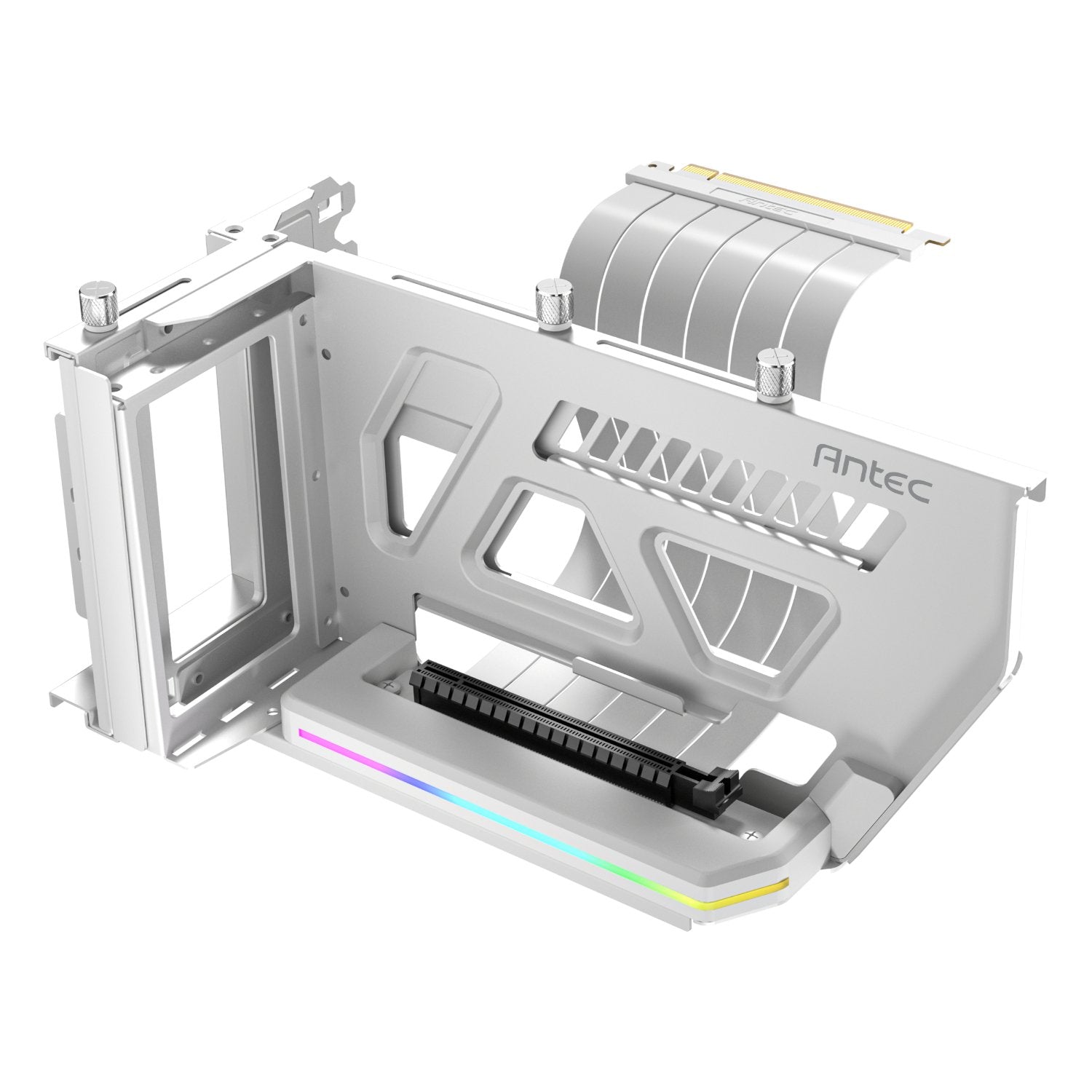 Antec SHIFT ARGB Vertical GPU Bracket with PCIe 4.0 Riser Cable – White-0