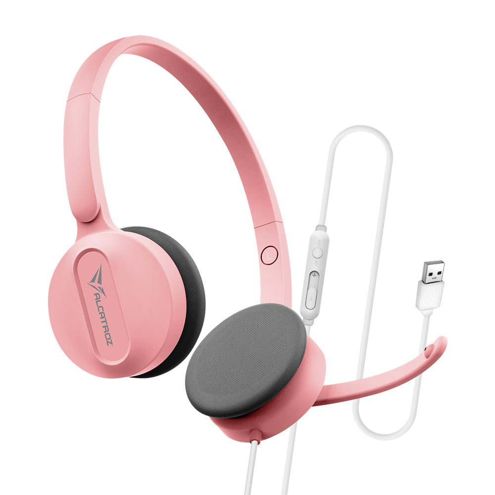 Alcatroz XP 3U USB Headset with Mic - Pink